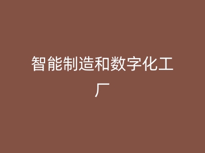 智能制造和數(shù)字化工廠
